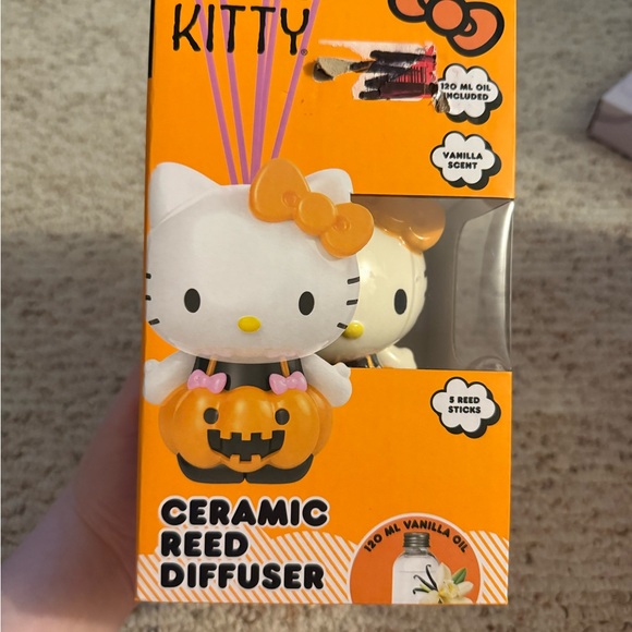 Hello Kitty Other - Hello Kitty Pumpkin Reed Diffuser - Orange and White
